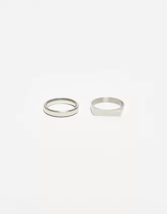 Paquete de 2 anillos de acero.