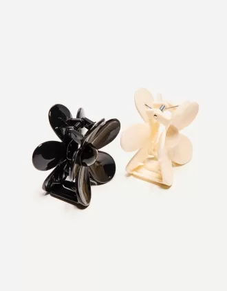 Paquete de 2 pinzas para el cabello con flores Paquete de 2 pinzas para el cabello con flores