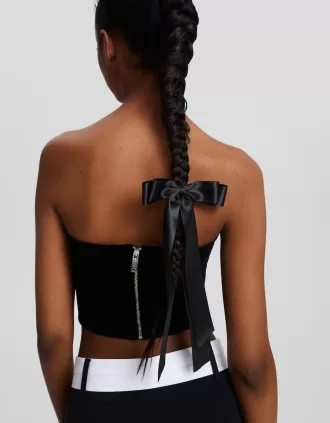 Pasador para el pelo satinado con lazo