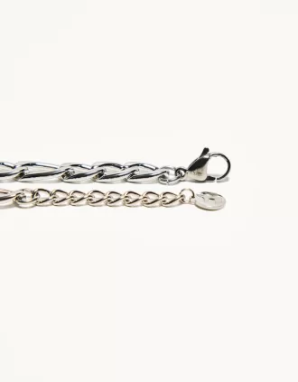 Pulsera de eslabones de cadena de acero