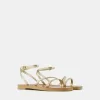 Sandalias planas con tira metalizada