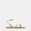 Sandalias planas con tira metalizada