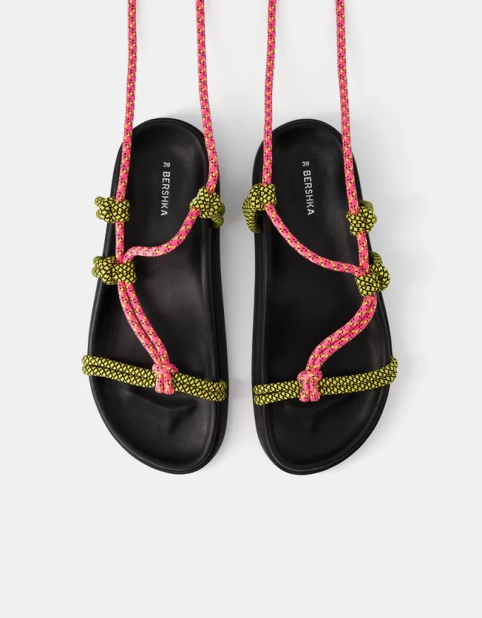 Sandalias planas de cuerda