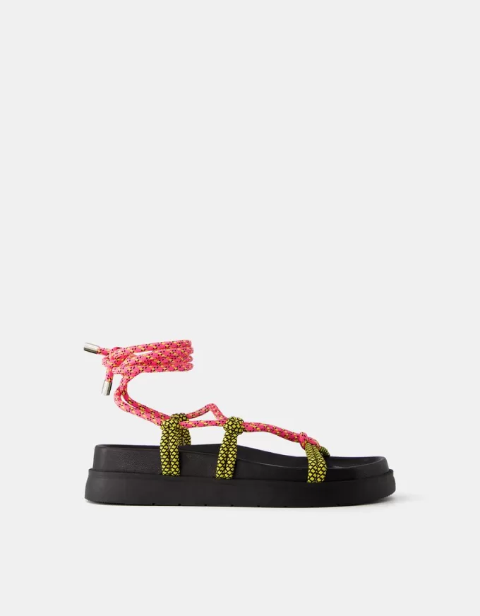 Sandalias planas de cuerda