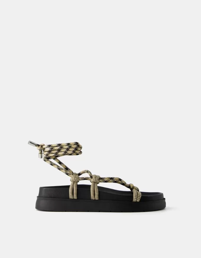 Sandalias planas de cuerda