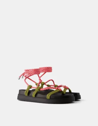 Sandalias planas de cuerda