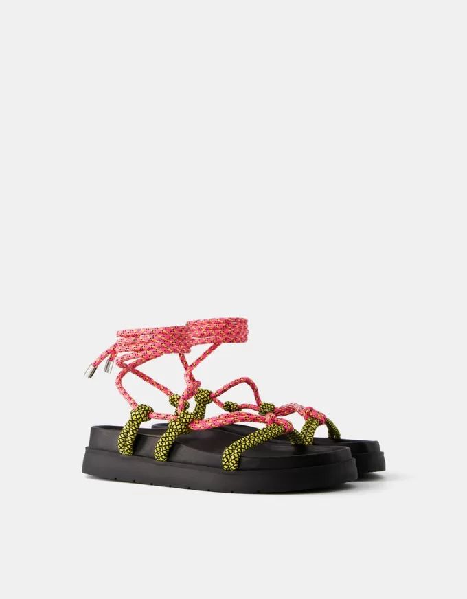 Sandalias planas de cuerda