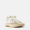 Sandalias planas de yute atadas