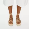 Sandalias planas de yute atadas Sandalias planas de yute atadas
