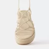 Sandalias planas de yute atadas Sandalias planas de yute atadas
