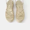 Sandalias planas de yute atadas