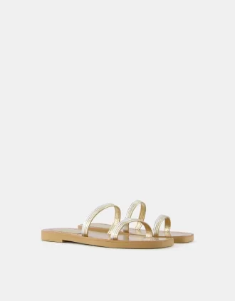 Sandalias planas multitiras