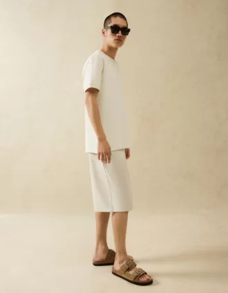 Sandalias planas tipo chancla PIEL con hebillas