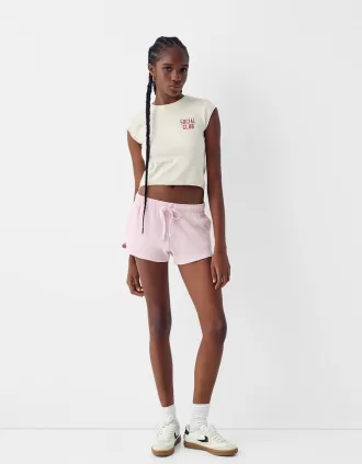 Shorts de punto gofrado