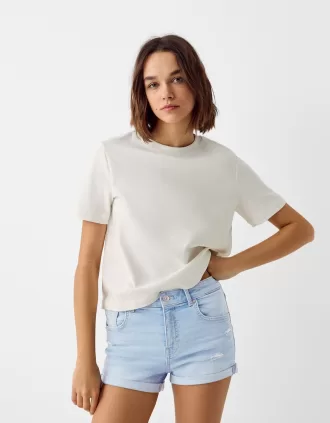 Shorts vaqueros con vuelta