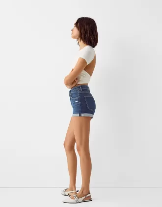 Shorts vaqueros con vuelta