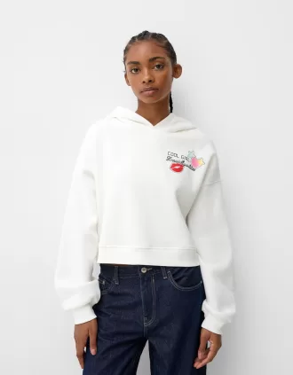 Sudadera con capucha estampada