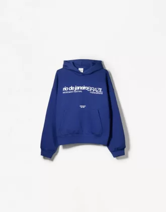 Sudadera con capucha estampada