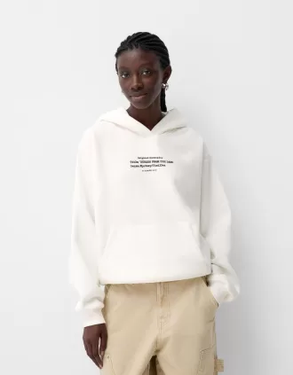 Sudadera con capucha estampada
