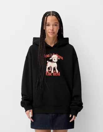 Sudadera con capucha estampada