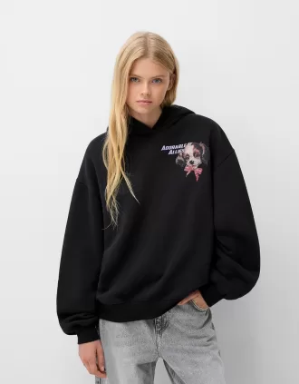 Sudadera con capucha estampada