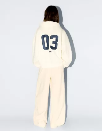 Sudadera con capucha estampada y cremallera
