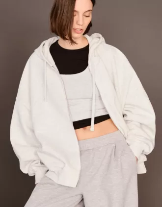 Sudadera con capucha y cremallera