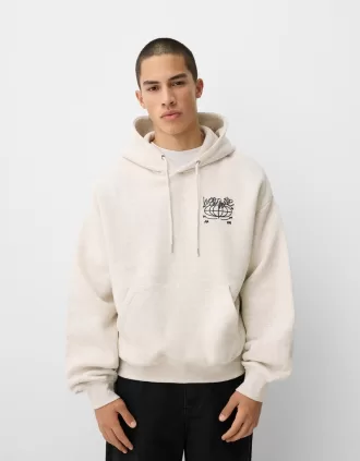 Sudadera con capucha y estampado boxy