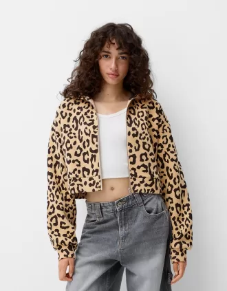 Sudadera con estampado animal