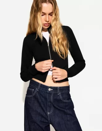 Sudadera de cuello alto con cremallera