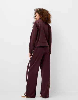 Sudadera de raso con cremallera