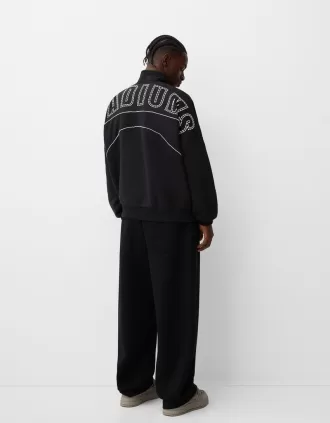 Sudadera deportiva estampada con cremallera
