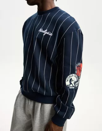 Sudadera deportiva estampado rayas