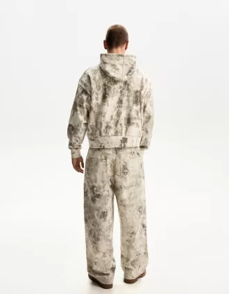 Sudadera estampada con cremallera