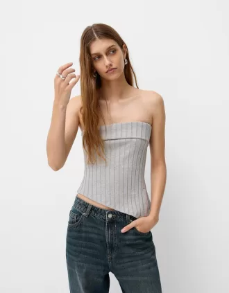 Top bandeau con abertura lateral