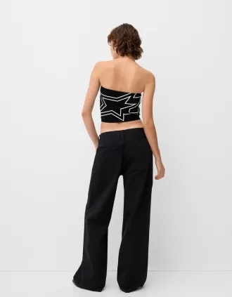 Top bandeau con cordones