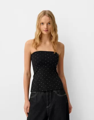 Top bandeau con pedrería