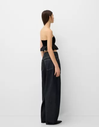 Top bandeau de terciopelo