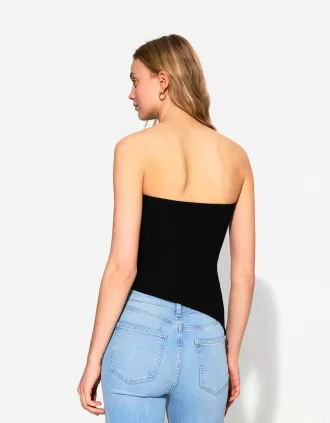Top bandeau fruncido