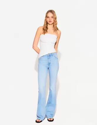 Top bandeau fruncido