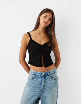 Top de tul con tirantes