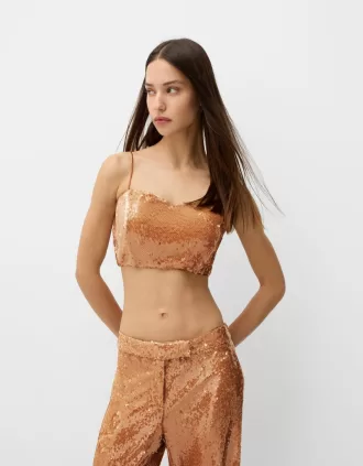 Top mini de lentejuelas