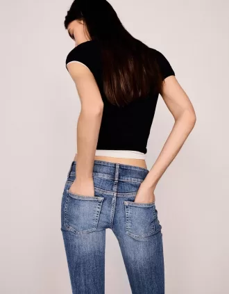 Vaqueros bootcut de talle bajo