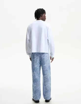 Vaqueros holgados de jacquard