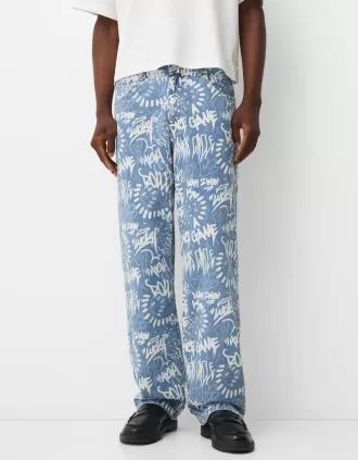 Vaqueros holgados estampados