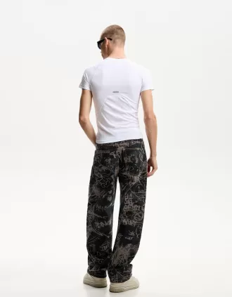 Vaqueros holgados estampados