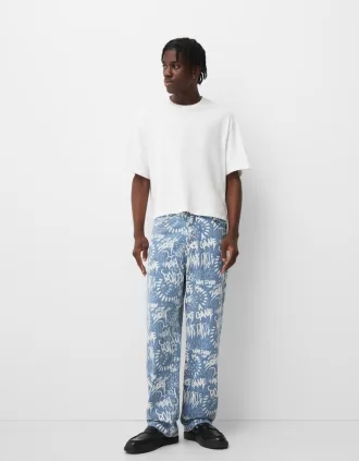 Vaqueros holgados estampados