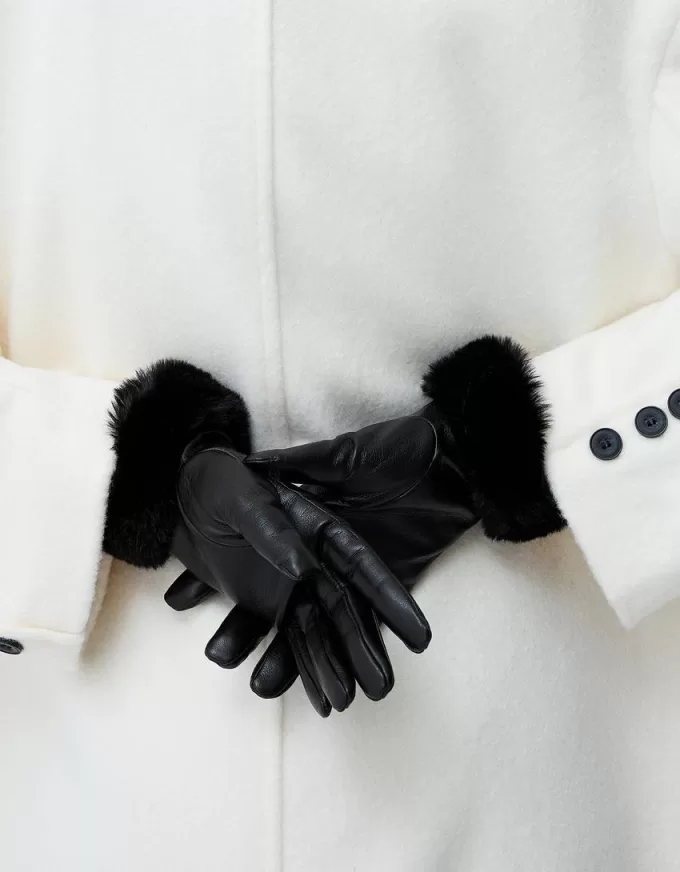 guantes de piel sintética