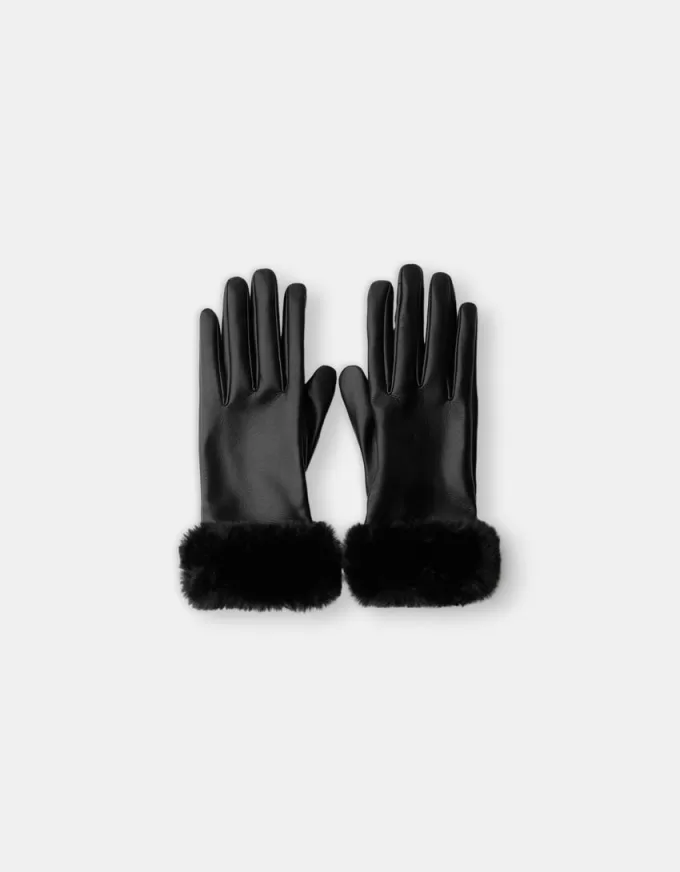 guantes de piel sintética