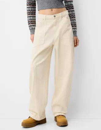 pantalones de carpintero de sarga
